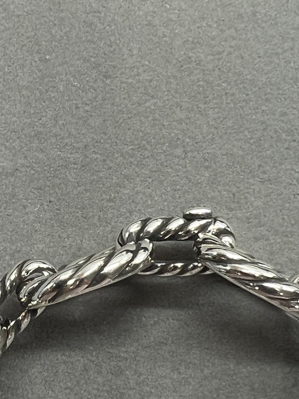 David Yurman Sterling Silver 18MM Oval Link Cable Bracelet 8"