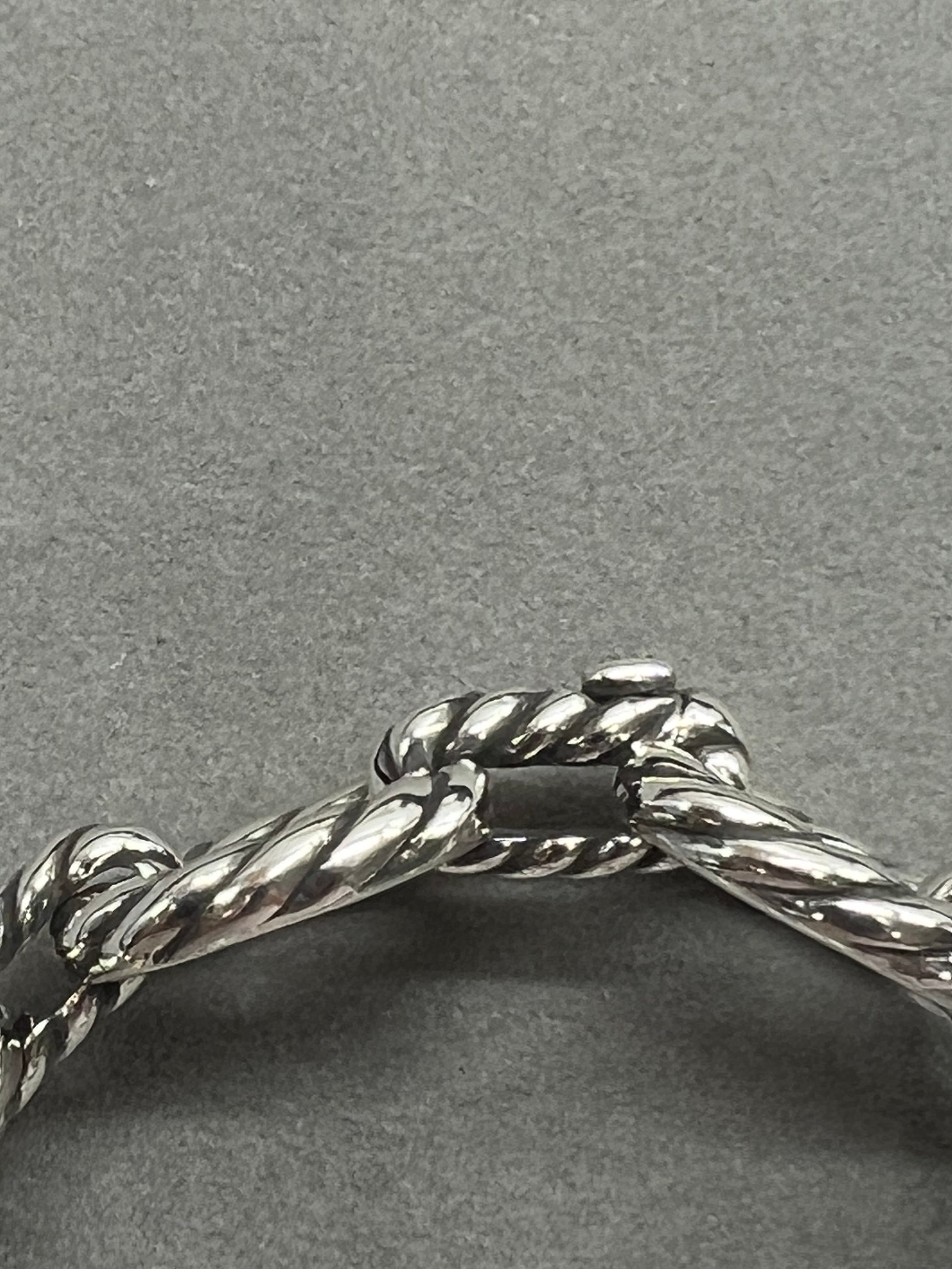 David Yurman Sterling Silver 18MM Oval Link Cable Bracelet 8"