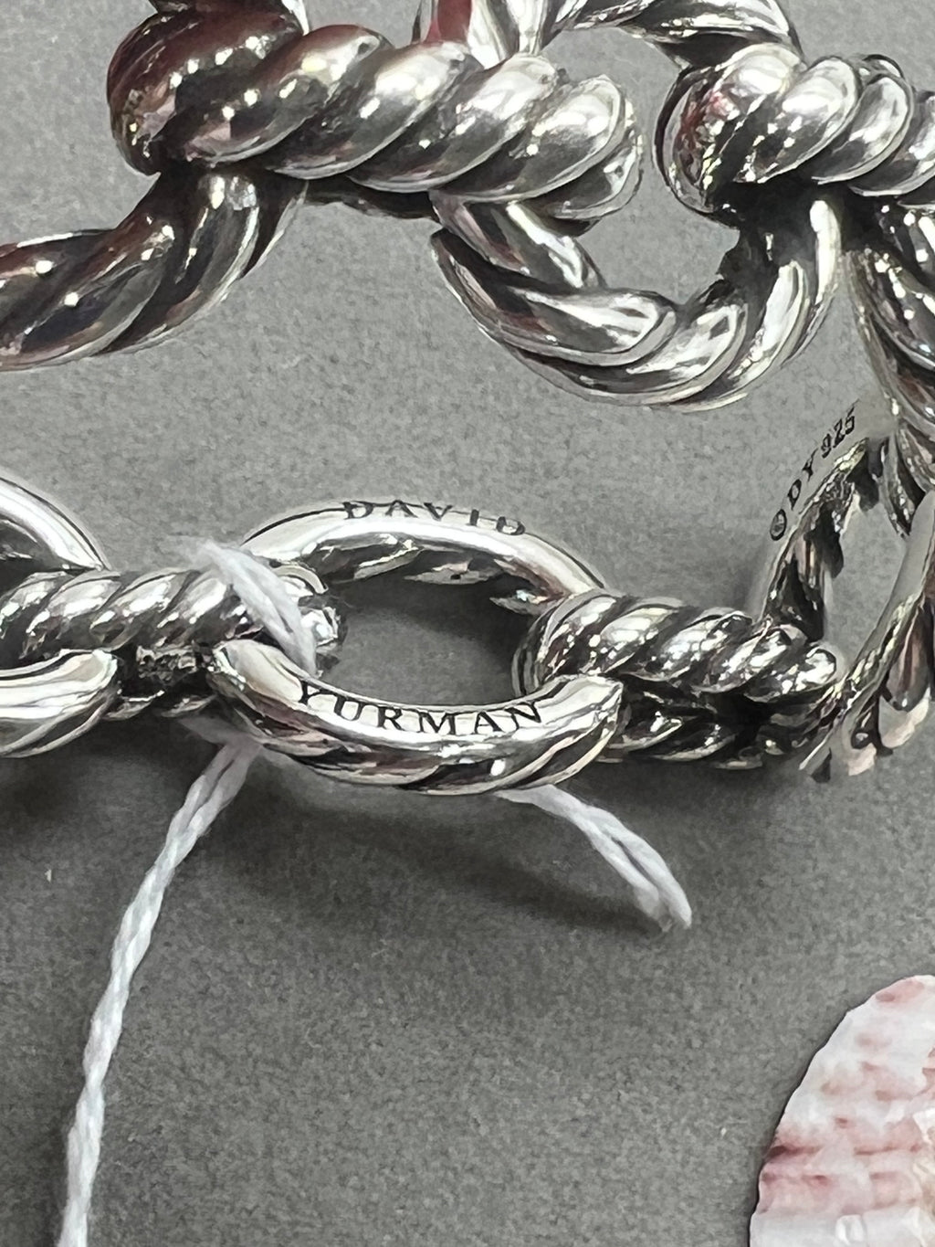 David Yurman Sterling Silver 18MM Oval Link Cable Bracelet 8"