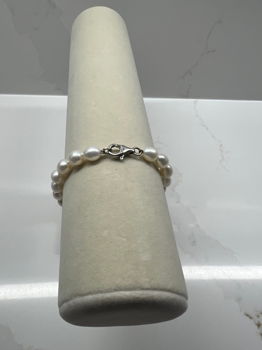 Fresh Water Pear Shape Pearl Bracelet 8" SS    $79.98