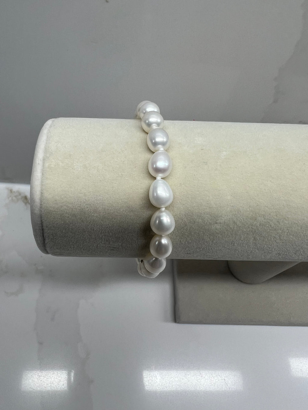 Fresh Water Pear Shape Pearl Bracelet 8" SS    $79.98