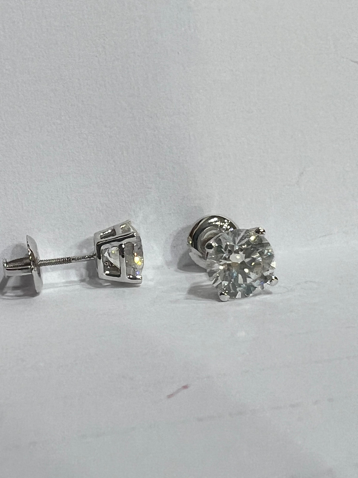 Natural Diamond Stud Earrings 2.23 TCW 18K WG GIA Certified I VVS2 $10,798.00+TX, S&H